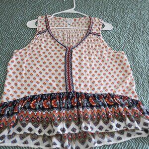 Patrons of peace floral sleeveless top